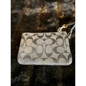 COACH Classic Wristlet with PVC Leather Black thumbnail 4