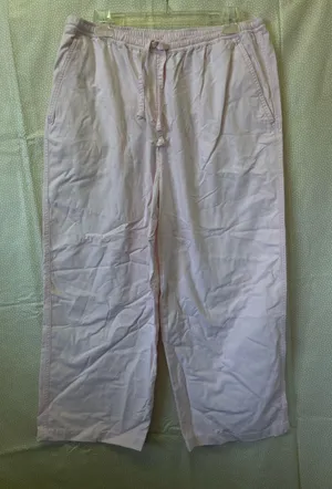 Jones New York Women’s Vintage Light Pink 100% Cotton Pants Size Large thumbnail 1