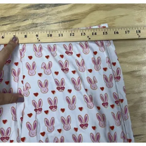 Roller Rabbit Love Bunnies Ladies 2 Piece Pajama PJ Set Pink White Size Large thumbnail 15