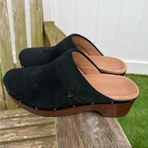 Vionic Kacie Suede Black‎ Leather Clogs Mules Size 9 T thumbnail 5