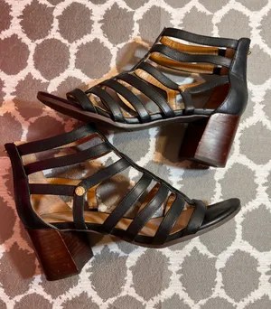 Tommy Hilfiger Black and Brown Heeled Sandals thumbnail 1