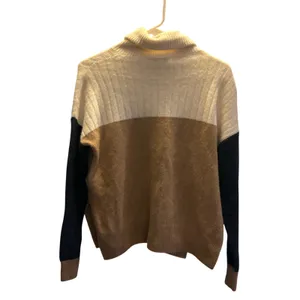 Madewell color block wool blend turtleneck sweater XS thumbnail 3