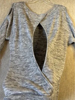 Harley Davidson Silver Bare Shoulder Long Sleeve Shirt Open Back Womens Large thumbnail 5