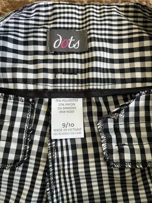 Dots Black & White Gingham Bermuda Shorts Size undefined thumbnail 3