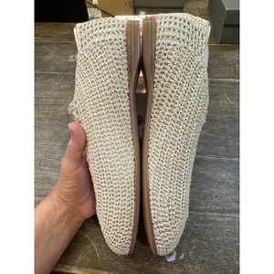 New Jeffrey Campbell Nantucket Knit Crochet Flats in Cream Ivory Womens Size 10M thumbnail 8