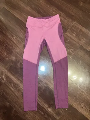 Outdoor Voices Leggings Move Free 3/4 Tech Sweat Size Small Color block Pink and Purple thumbnail 2