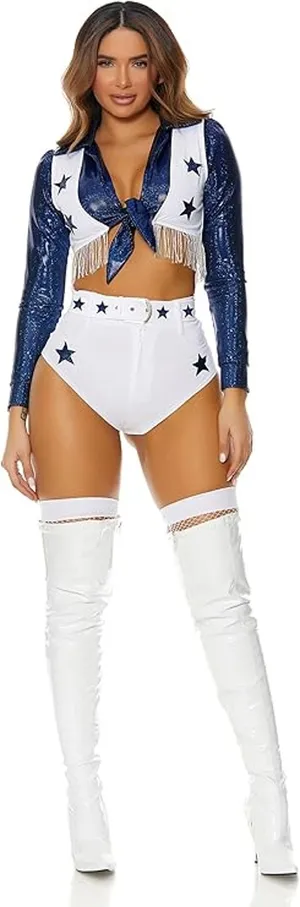 NEW Forplay Dallas Cowboys Cheerleader Costume Size XS Small thumbnail 1