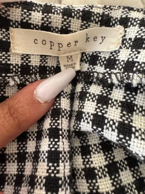 Copper Key Black and White Gingham Two-Piece Set Size S Top And Size M Bottom thumbnail 6