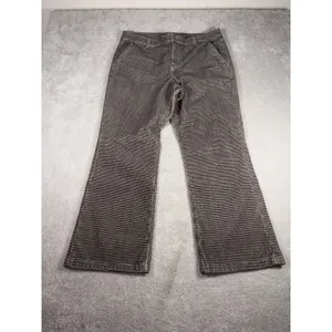 american eagle boot cut corduroy printed pants‎ stretch size 16 brown thumbnail 2