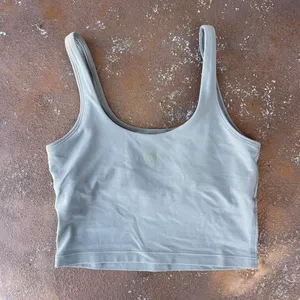 Aritzia golden athletic beige cropped top sz s / has a built in bra thumbnail 2