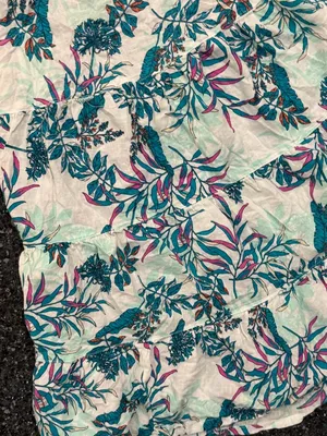 Cynthia Rowley Multicolored Floral Tiered Dress Coverup Women’s Large thumbnail 2