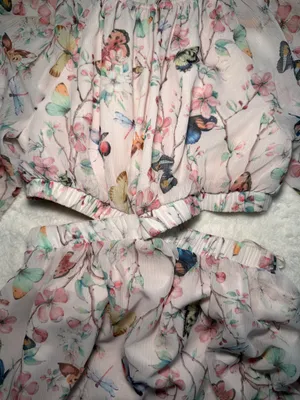 Steve Madden NWT Cadi Butterfly Floral Chiffon Whimsical Fairy Cutout Dress XS thumbnail 4