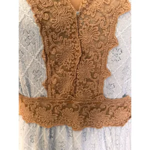 Davi & Dani Blue Lace Trim Tiered Maxi Dress Cottagecore Boho Dress Romantic thumbnail 16