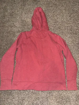 Carhartt Pink Full Zip Hoodie Sweatshirt with Embroidered Logo, Size L (12-14) thumbnail 3