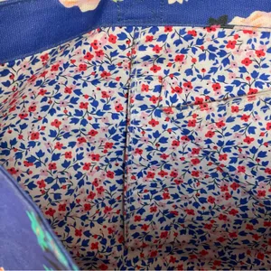 Bright Striped Summer Diaper Carry Matilda Jane Blue Floral Tote Bag thumbnail 8