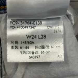 Levi's Premium Womens 24 Jeans Wedgie Straight‎ Button Fly Light Wash Distressed thumbnail 9