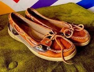 Leather Sperry‎ Top Sider Boat Shoes Loafers Size 7 GUC! thumbnail 1
