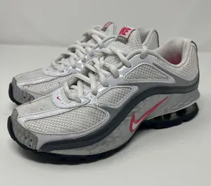 Nike Reax Run 5 Running Shoes Women 5 White Metallic Silver Pink Y2K Retro Gym thumbnail 1
