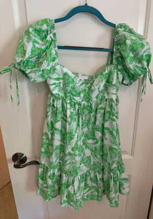 Olivaceous Mini Green Dress thumbnail 1