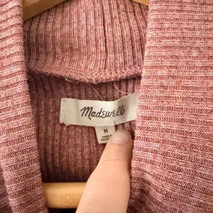 Madewell Pink Ribbed Mock Neck Shirt thumbnail 3