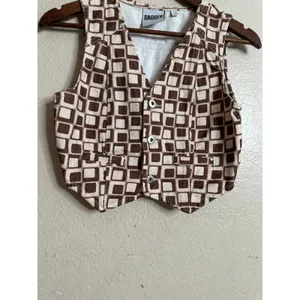 The Ragged Priest 70's Printed Vest size XS Retro Geometric thumbnail 5