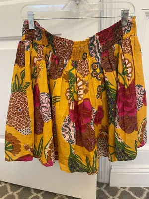 New Anthropologie Let Me Be Printed Mini Skirt Size L! thumbnail 7