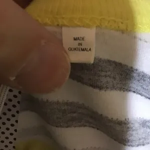 VTG Y2K fun bright striped top Yellow thumbnail 4