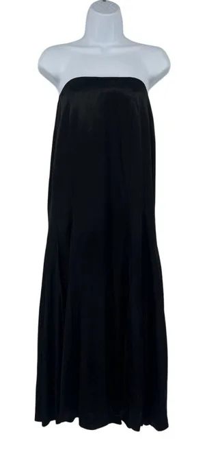 Vtg 90s Jessica McClintock Strapless Dress 4 Y2K Witchy Goth Glam Satin USA Hoco thumbnail 1