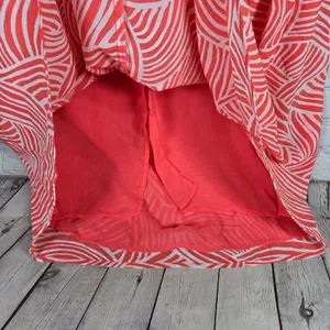 Old‎ Navy Womens Maxi Strapless Tube Dress Coral White Abstract Print Size M thumbnail 7