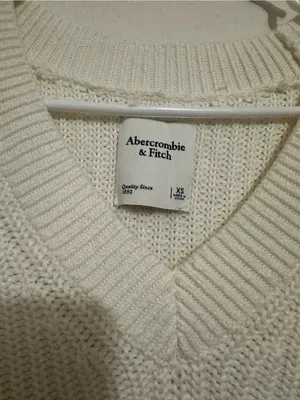 Abercrombie & Fitch Cream V-Neck Knit Vest thumbnail 3