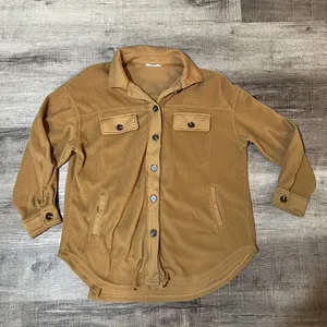 12TH TRIBE Versa Mist Fleece Shacket - Camel thumbnail 2