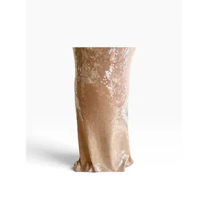 Bardot Maxi Dress Women's XL Nude Shimmering Ramira Sequin Spaghetti Straps thumbnail 7