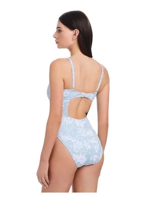 Sanctuary In The Meadow V-Wire One Piece Swimsuit SAIT25296 Blue Multi L thumbnail 8