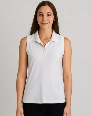 Y2K Sleeveless V-neck Collar Cotton Golf Athletic Tank Too XS Small thumbnail 1