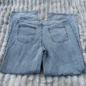 Edikted Wide Leg Jeans Women’s L Light Wash High Rise Button Fly Denim thumbnail 15