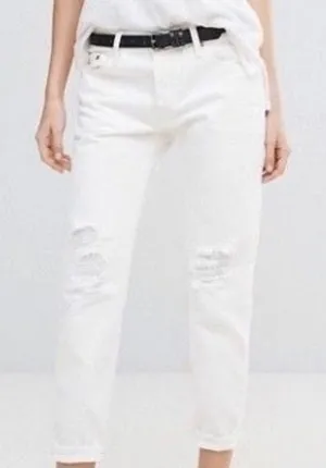 Levi’s‎ 501 White Distressed Button Fly Jeans Size 32 EUC thumbnail 1