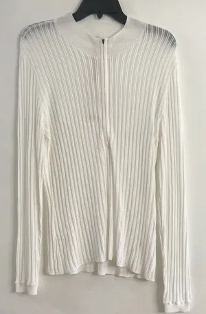 Calia Women's Quarter Zip Sweater in Pure White size XXL NWT thumbnail 2