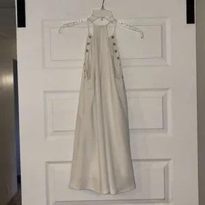 Amanda Uprichard Montauk Mini Ivory Grommet Dress thumbnail 4