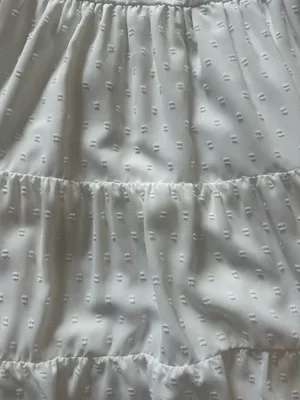 Amazon white polka dot mini dress for graduation, engagement, wedding, bridal thumbnail 3