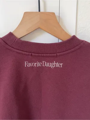 Favorite Daughter Sports Mom Sweatshirt in Burgundy / Gardenia thumbnail 6
