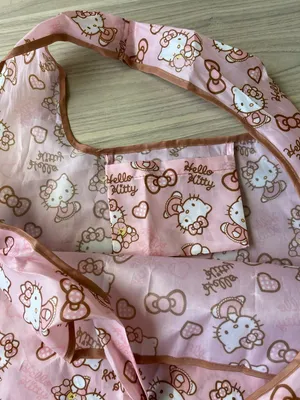 Hello Kitty Pink Foldable Shopper Tote thumbnail 6