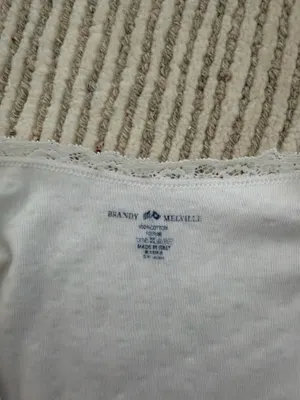 Brandy Melville Heart Tank Top lace trim thumbnail 3