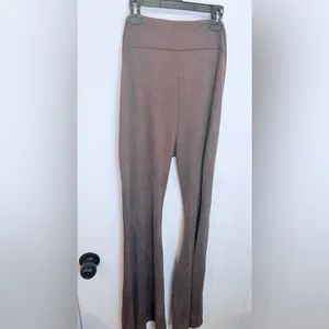 Illa Illa Pants Womens L Flare Leg Bell Bottom Cotton Terry Brown Pull On thumbnail 5