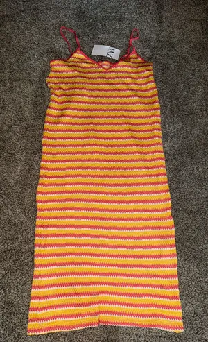 Koolaburra by UGG Jersey Tiered Lounge Dress in Coral Tie-Dye thumbnail 1