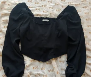 Abercrombie Black Long Sleeve Blouse thumbnail 1