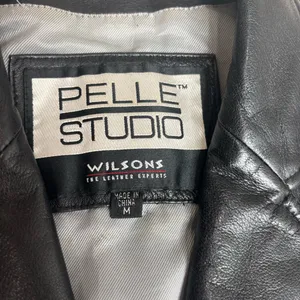 Pelle Studio Wilson’s Leather Jacket Coat Black Y2K Vitnage 90s size medium thumbnail 6