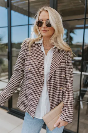 Entro Houndstooth Blazer thumbnail 1