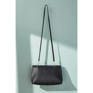 Anthropologie Dreia Envelope Crossbody Bag Black Medium Bag Tassel Faux Leather thumbnail 3