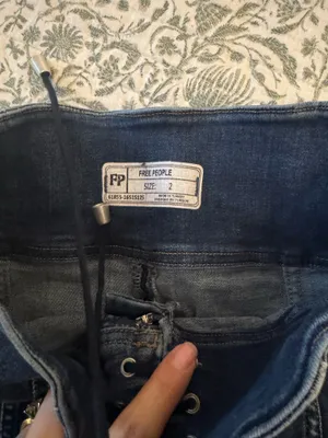 Free People Pencil Denim Skirt thumbnail 3