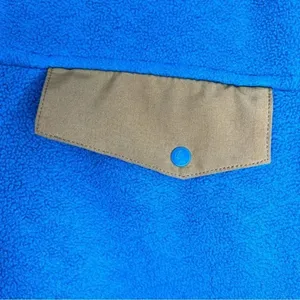 ZYIA Active blue quilted fleece snap button pullover sweater women’s size large thumbnail 4